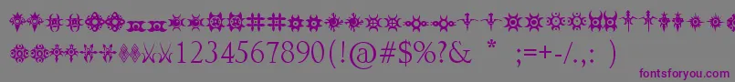 JewelryDesignShapes Font – Purple Fonts on Gray Background