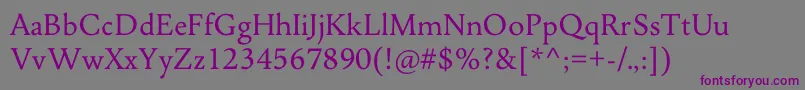JenrivRegularDonationware Font – Purple Fonts on Gray Background