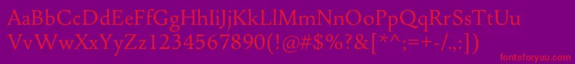 JenrivRegularDonationware Font – Red Fonts on Purple Background