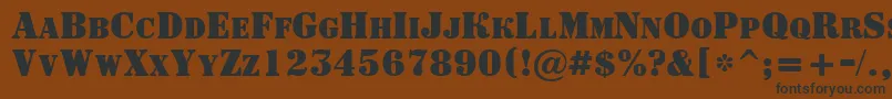 ASignboardcpsBold Font – Black Fonts on Brown Background