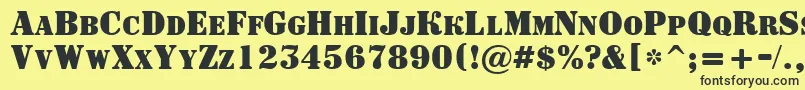 ASignboardcpsBold Font – Black Fonts on Yellow Background