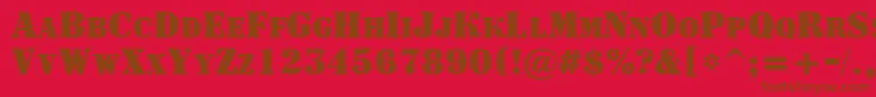 ASignboardcpsBold Font – Brown Fonts on Red Background