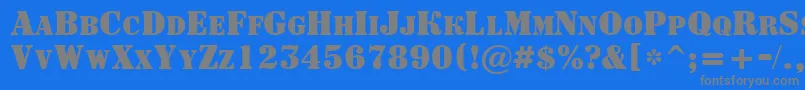 ASignboardcpsBold Font – Gray Fonts on Blue Background