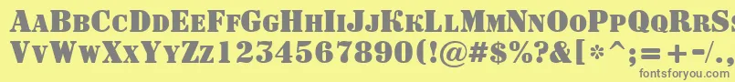 ASignboardcpsBold Font – Gray Fonts on Yellow Background