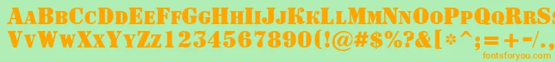 ASignboardcpsBold Font – Orange Fonts on Green Background