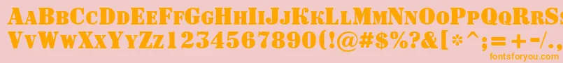 ASignboardcpsBold Font – Orange Fonts on Pink Background