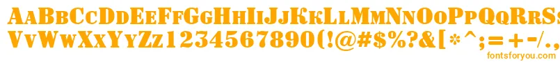 ASignboardcpsBold Font – Orange Fonts on White Background