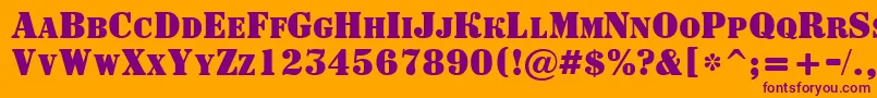 ASignboardcpsBold Font – Purple Fonts on Orange Background