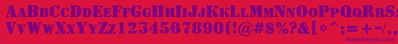 ASignboardcpsBold Font – Purple Fonts on Red Background