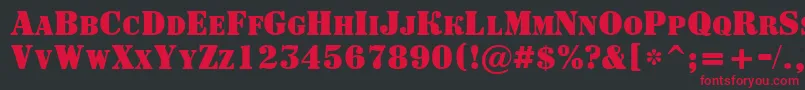 ASignboardcpsBold Font – Red Fonts on Black Background
