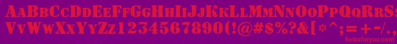 ASignboardcpsBold Font – Red Fonts on Purple Background