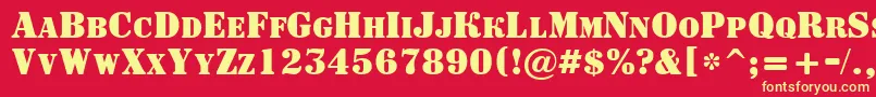 ASignboardcpsBold Font – Yellow Fonts on Red Background