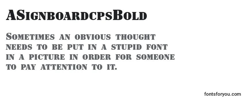 Обзор шрифта ASignboardcpsBold