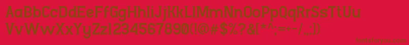 Weitere Informationen zur NgopidokenRegular-Schriftart NgopidokenRegular-Schriftart – Braune Schriften auf rotem Hintergrund
