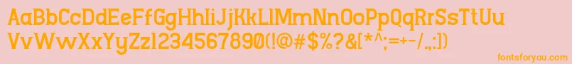 NgopidokenRegular Font – Orange Fonts on Pink Background