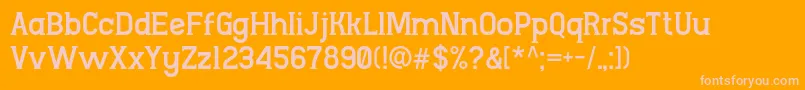 NgopidokenRegular Font – Pink Fonts on Orange Background