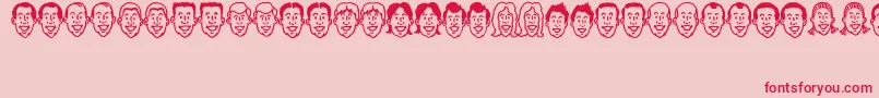 HairApparentJl-Schriftart – Rote Schriften auf rosa Hintergrund