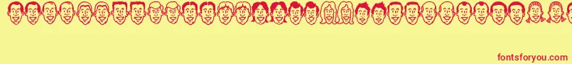 HairApparentJl Font – Red Fonts on Yellow Background