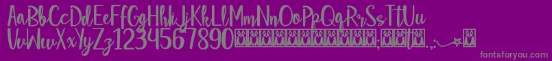StarStrella Font – Gray Fonts on Purple Background