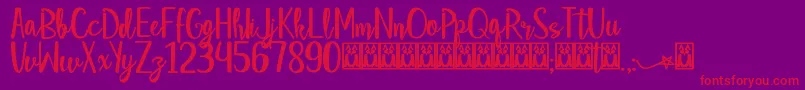 StarStrella Font – Red Fonts on Purple Background