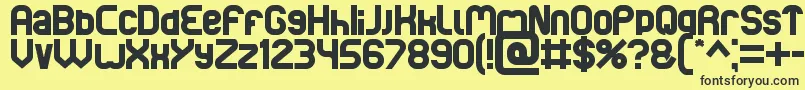 Basic Font – Black Fonts on Yellow Background