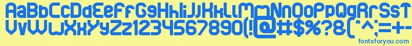 Basic Font – Blue Fonts on Yellow Background