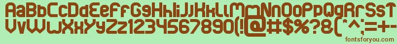 Basic Font – Brown Fonts on Green Background