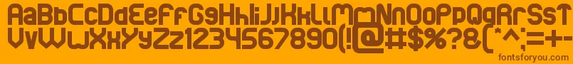 Basic Font – Brown Fonts on Orange Background