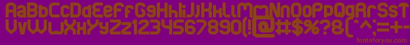 Basic Font – Brown Fonts on Purple Background