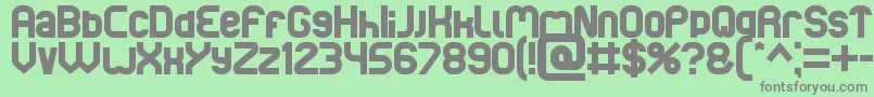 フォントBasic – 緑の背景に灰色の文字