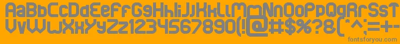 Basic Font – Gray Fonts on Orange Background