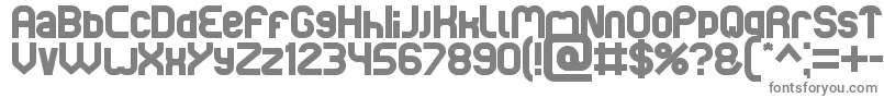 Basic-fontti – harmaat kirjasimet valkoisella taustalla