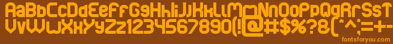 Basic Font – Orange Fonts on Brown Background
