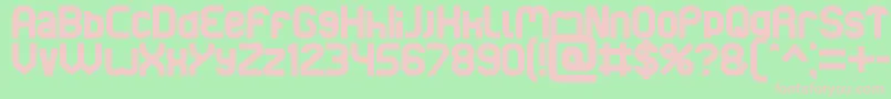 Basic Font – Pink Fonts on Green Background