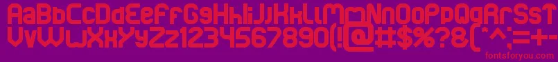 Fonte Basic – fontes vermelhas em um fundo violeta