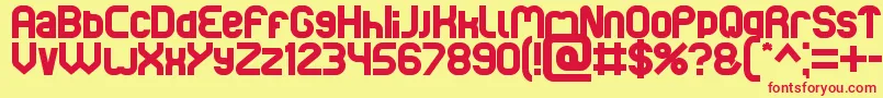 Basic Font – Red Fonts on Yellow Background