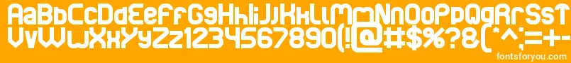 Basic Font – White Fonts on Orange Background