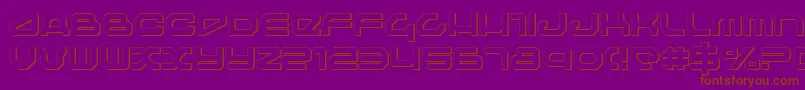Шрифт Travelers – коричневые шрифты на фиолетовом фоне