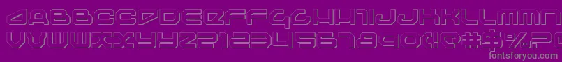 Travelers-fontti – harmaat kirjasimet violetilla taustalla