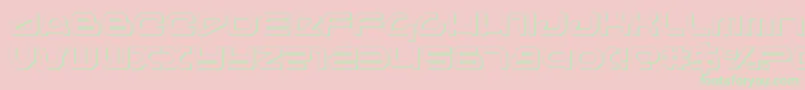 フォントTravelers – ピンクの背景に緑の文字