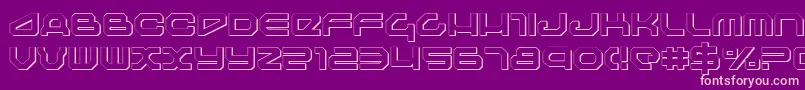 フォントTravelers – 紫の背景にピンクのフォント