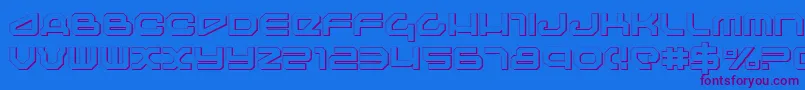 Шрифт Travelers – фиолетовые шрифты на синем фоне