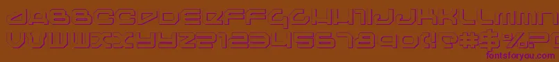 Шрифт Travelers – фиолетовые шрифты на коричневом фоне
