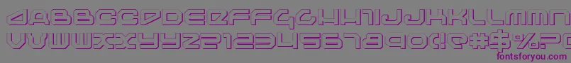 フォントTravelers – 紫色のフォント、灰色の背景
