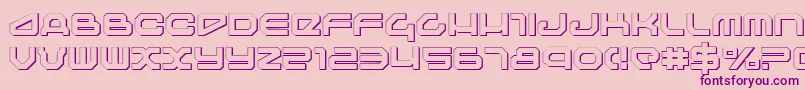 フォントTravelers – ピンクの背景に紫のフォント