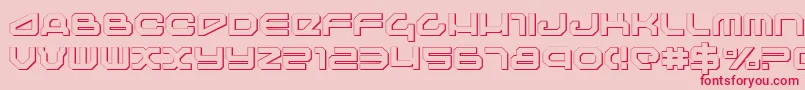 フォントTravelers – ピンクの背景に赤い文字