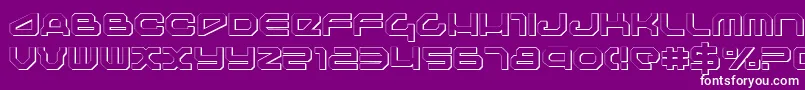 フォントTravelers – 紫の背景に白い文字