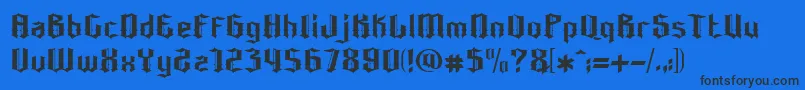 BonzerDresden Font – Black Fonts on Blue Background