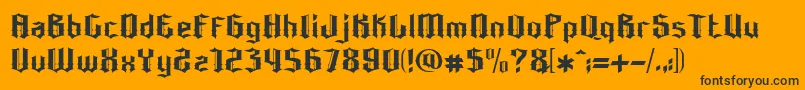 BonzerDresden Font – Black Fonts on Orange Background