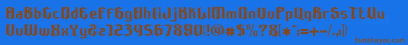 Шрифт BonzerDresden – коричневые шрифты на синем фоне